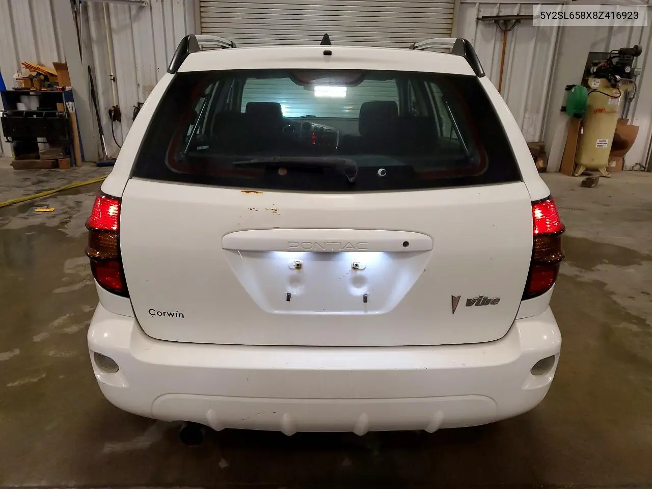 2008 Pontiac Vibe VIN: 5Y2SL658X8Z416923 Lot: 58698766