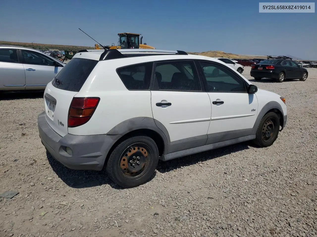 2008 Pontiac Vibe VIN: 5Y2SL658X8Z419014 Lot: 61092956