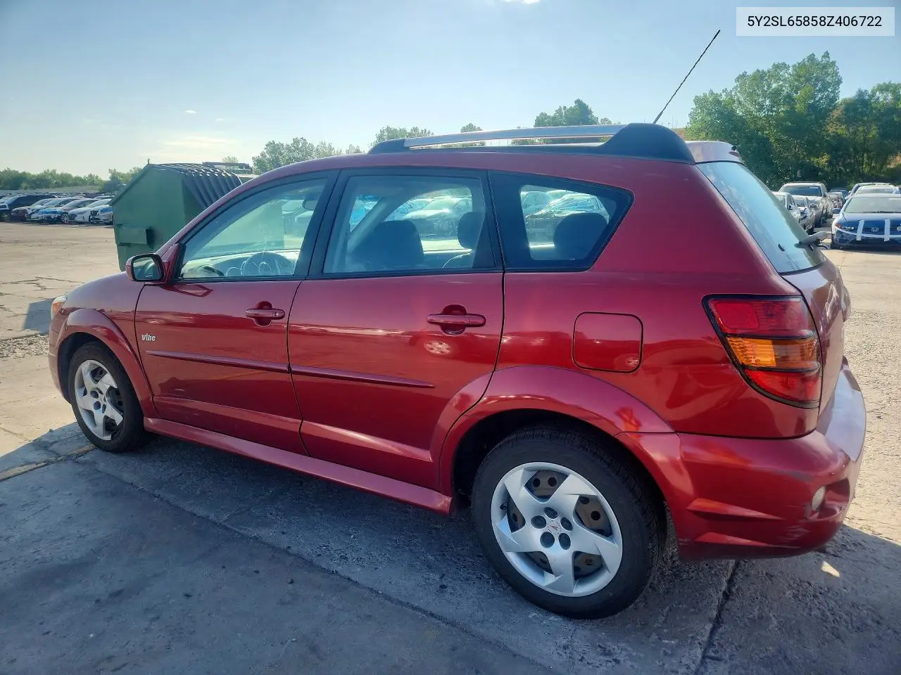 2008 Pontiac Vibe VIN: 5Y2SL65858Z406722 Lot: 61542136