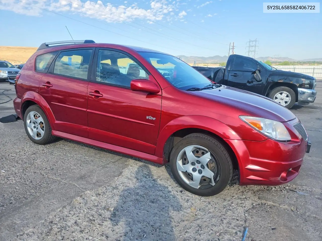 2008 Pontiac Vibe VIN: 5Y2SL65858Z406722 Lot: 61542136