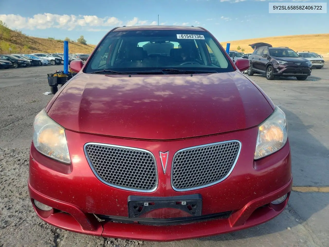 2008 Pontiac Vibe VIN: 5Y2SL65858Z406722 Lot: 61542136