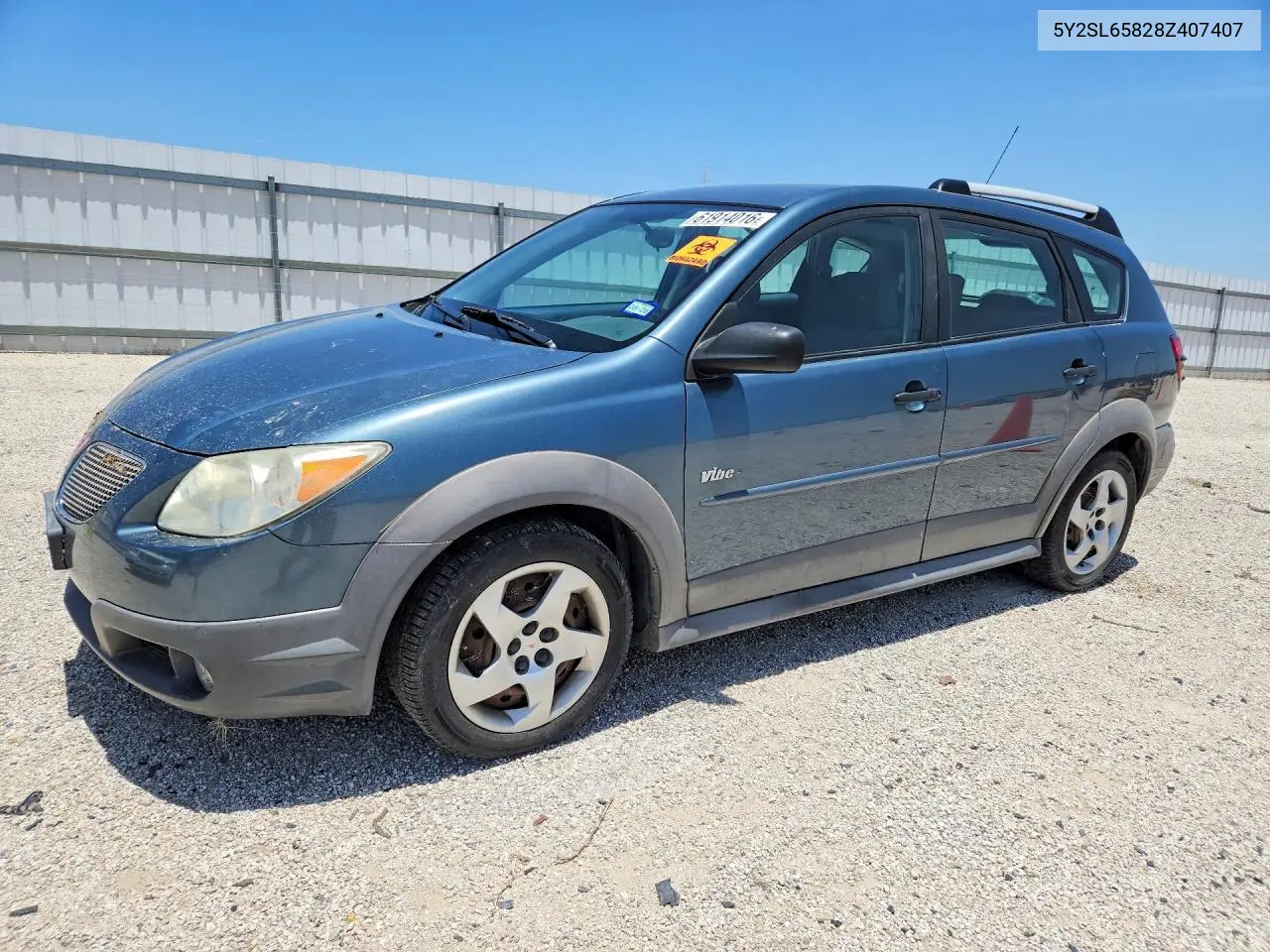 2008 Pontiac Vibe VIN: 5Y2SL65828Z407407 Lot: 61914016