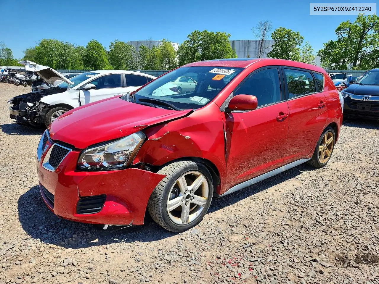 2009 Pontiac Vibe VIN: 5Y2SP670X9Z412240 Lot: 55030506