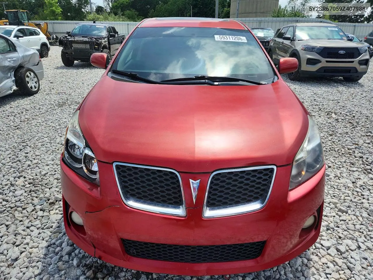 2009 Pontiac Vibe Gt VIN: 5Y2SR67059Z407988 Lot: 59311206