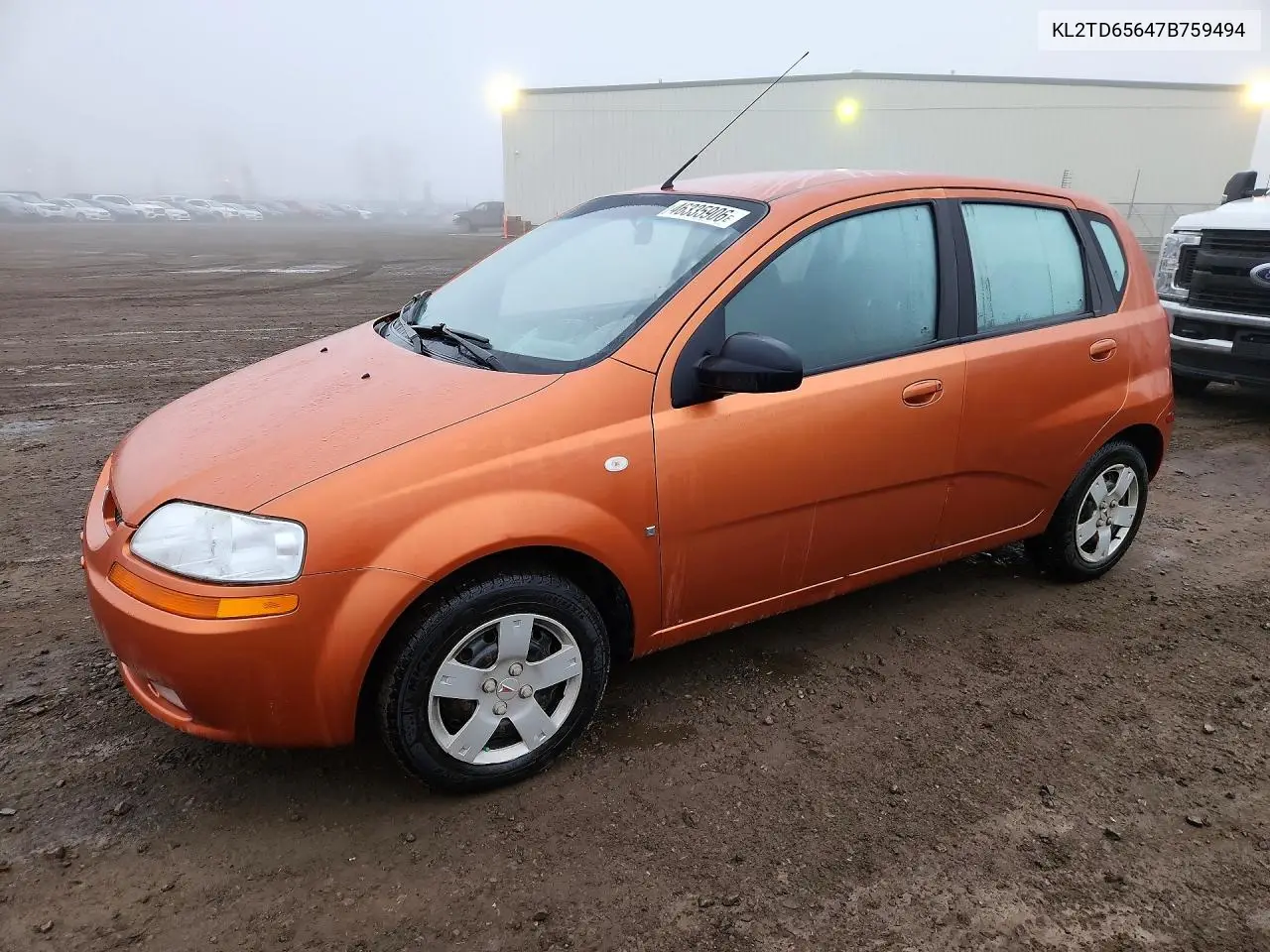 2007 Pontiac Wave VIN: KL2TD65647B759494 Lot: 46335906