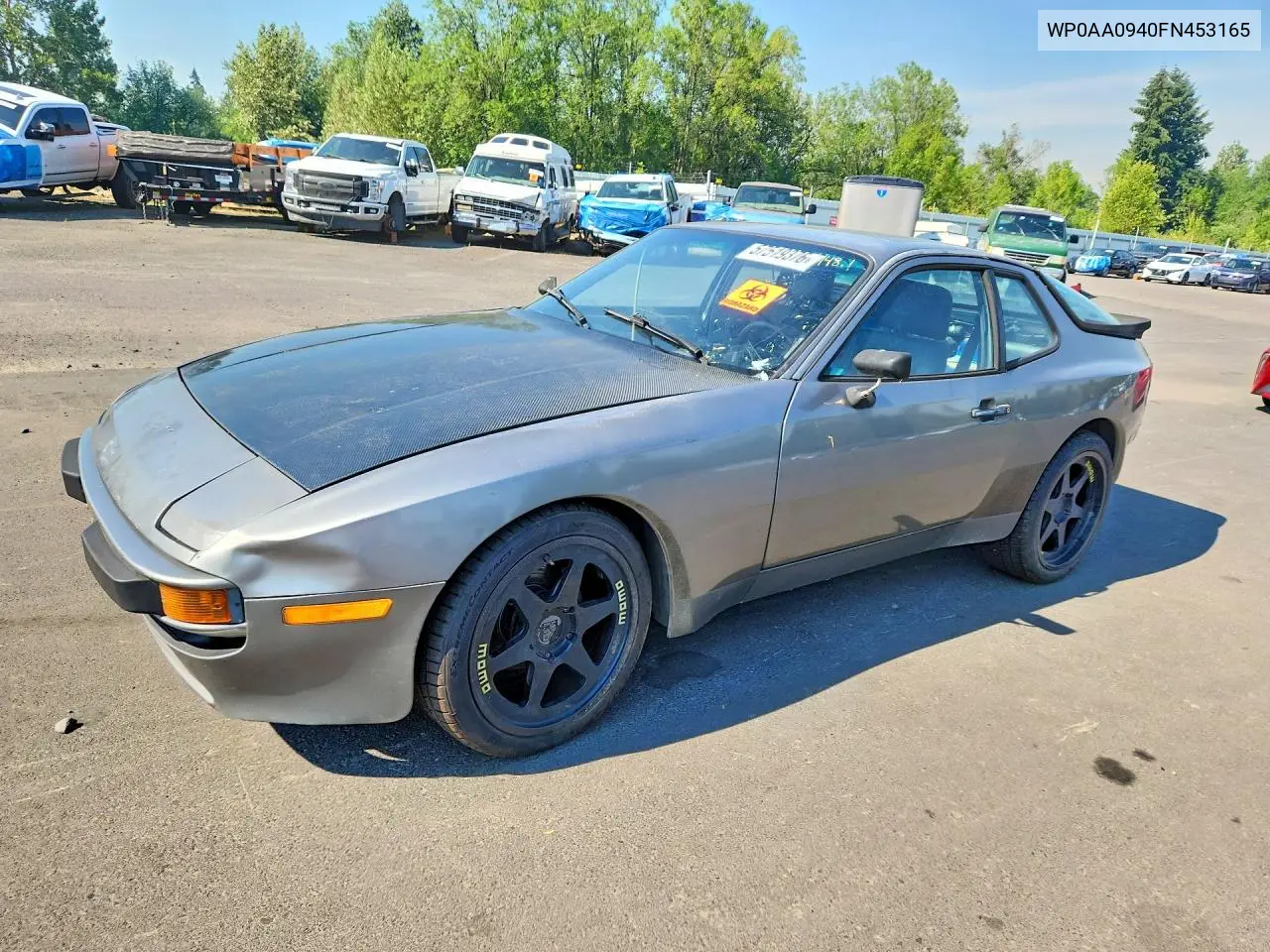 1985 Porsche 944 VIN: WP0AA0940FN453165 Lot: 57519376