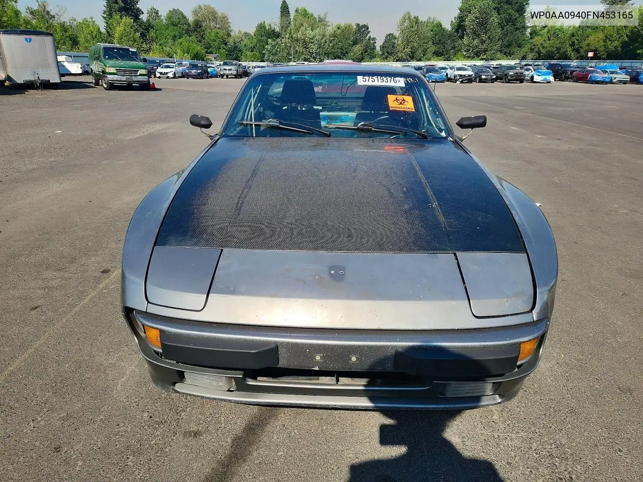 1985 Porsche 944 VIN: WP0AA0940FN453165 Lot: 57519376