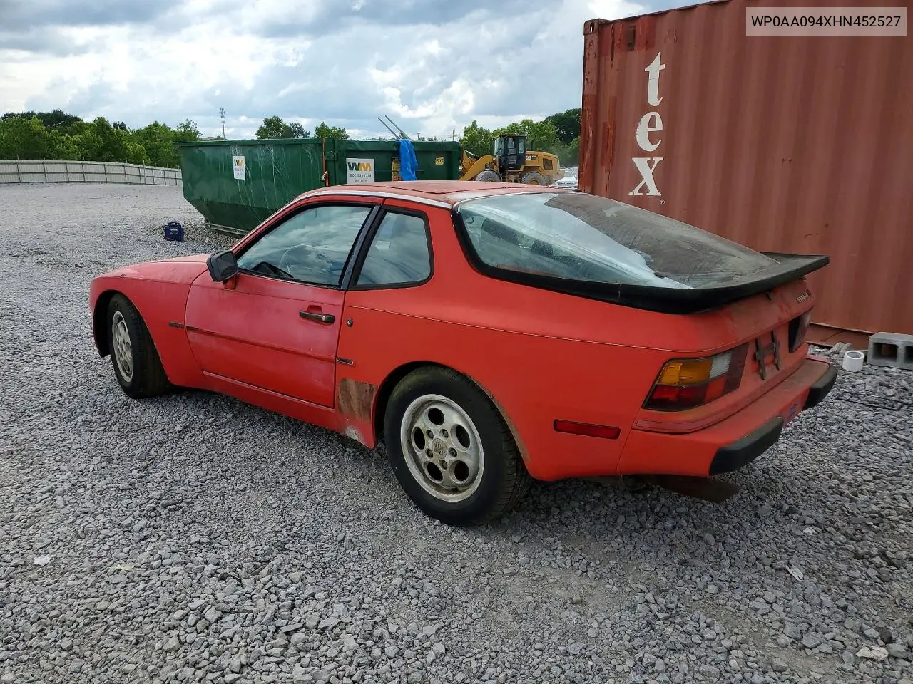 1987 Porsche 944 S VIN: WP0AA094XHN452527 Lot: 54524626