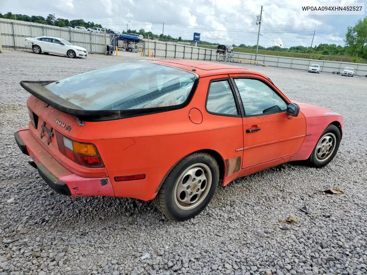 1987 Porsche 944 S VIN: WP0AA094XHN452527 Lot: 54524626
