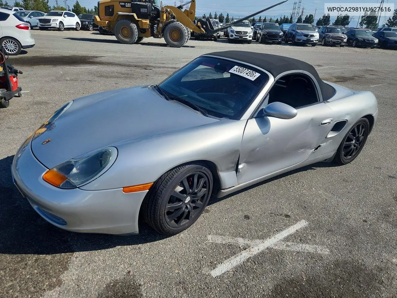 2000 Porsche Boxster VIN: WP0CA2981YU627616 Lot: 55007496