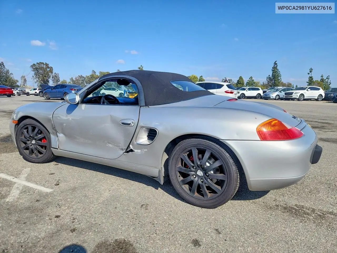 2000 Porsche Boxster VIN: WP0CA2981YU627616 Lot: 55007496