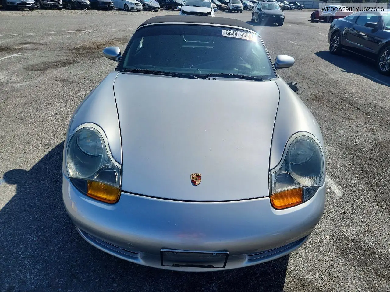 2000 Porsche Boxster VIN: WP0CA2981YU627616 Lot: 55007496