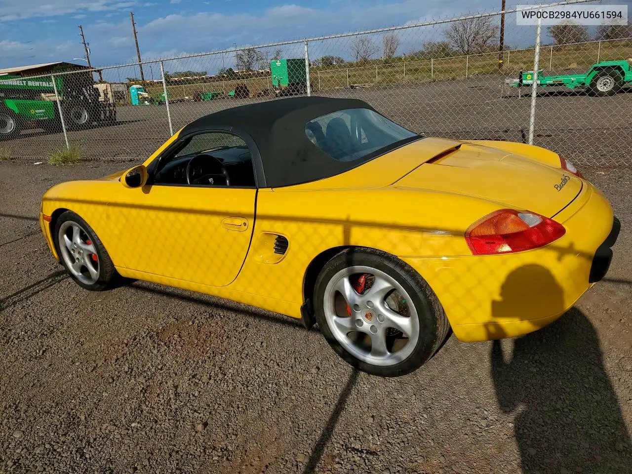 2000 Porsche Boxster S VIN: WP0CB2984YU661594 Lot: 78297705