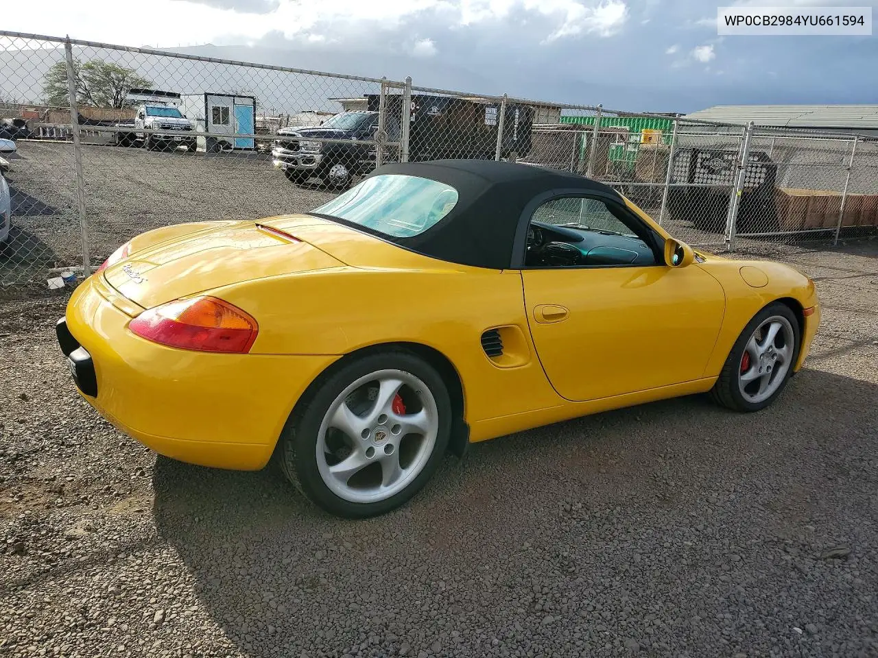 2000 Porsche Boxster S VIN: WP0CB2984YU661594 Lot: 78297705
