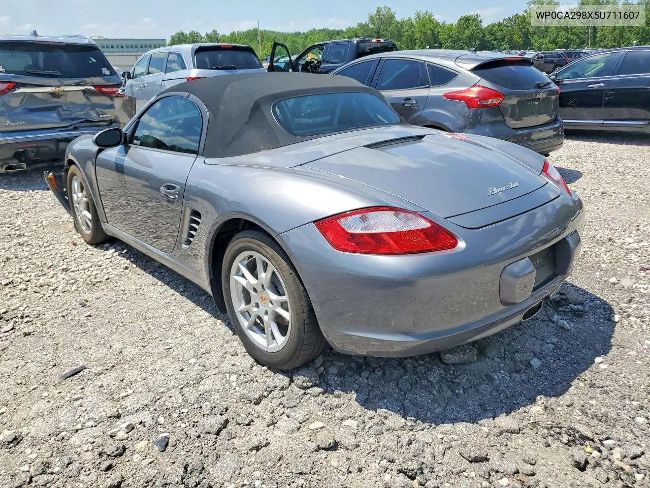 2005 Porsche Boxster VIN: WP0CA298X5U711607 Lot: 59340536