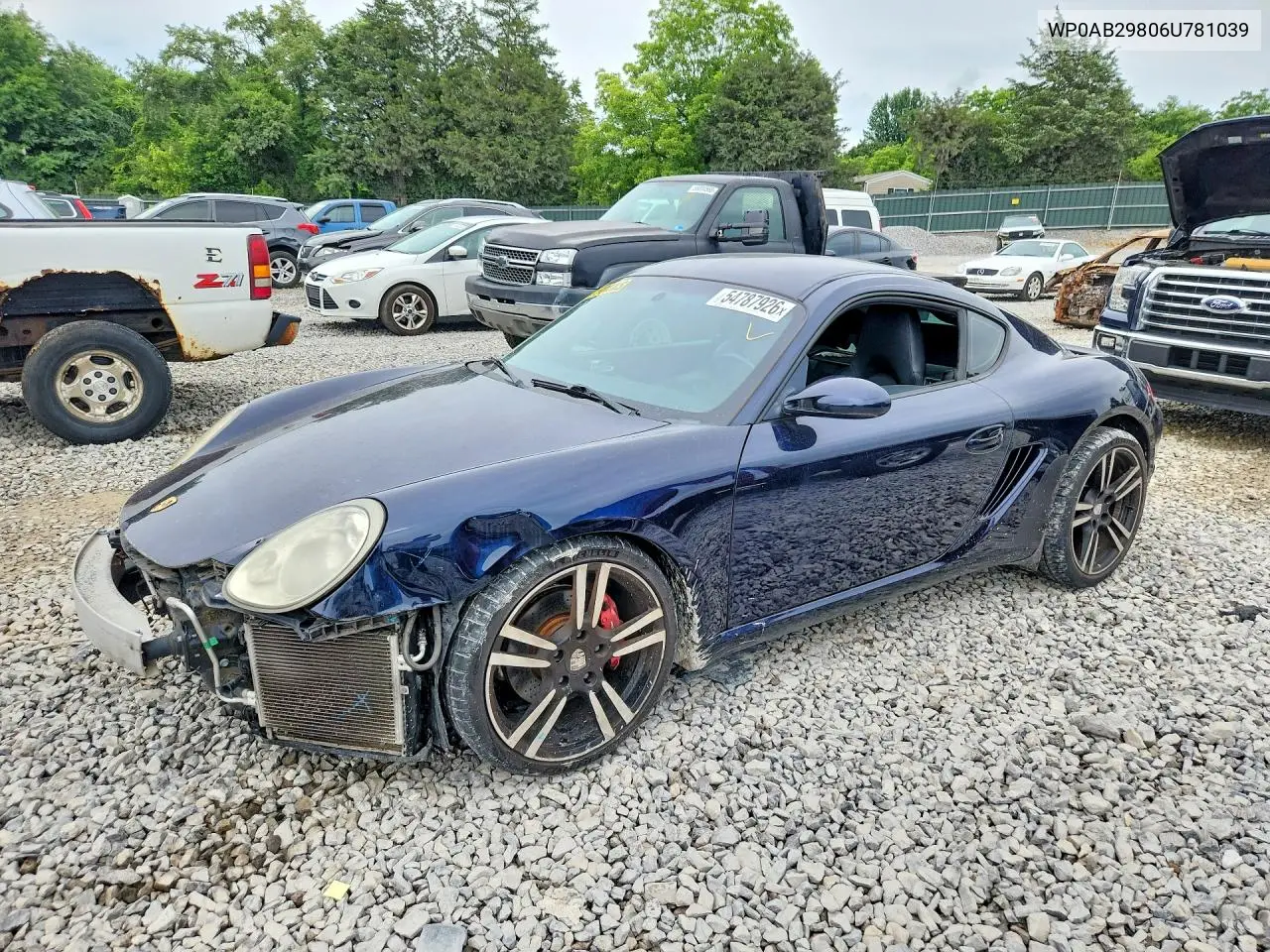 2006 Porsche Cayman S VIN: WP0AB29806U781039 Lot: 54787926