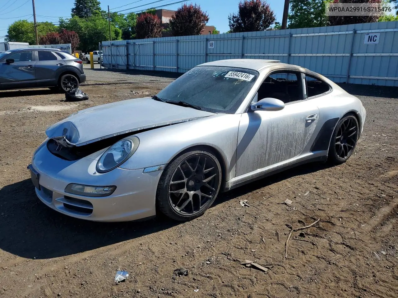 2006 Porsche 911 New Generation Carrera VIN: WP0AA29916S715476 Lot: 55942416