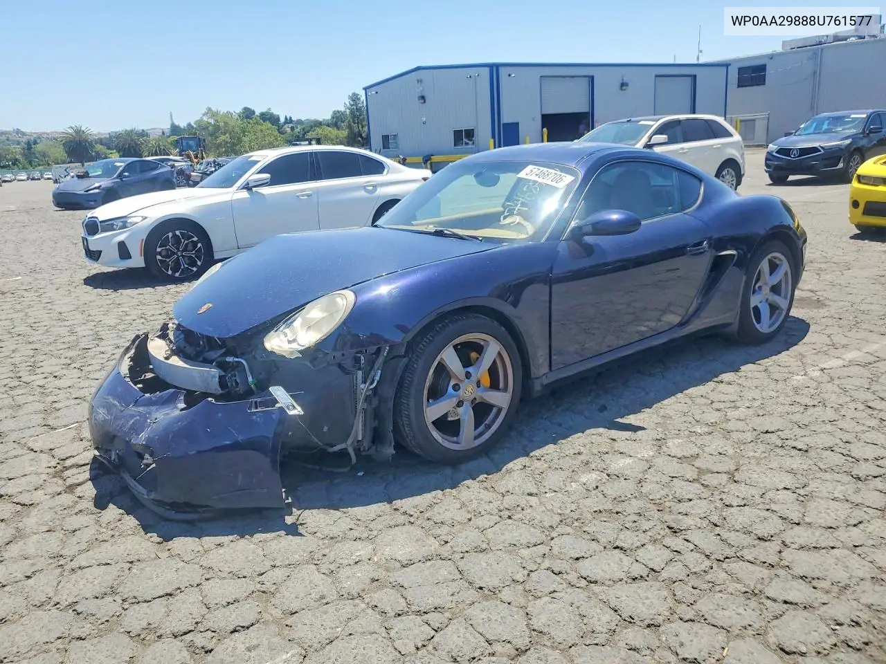 2008 Porsche Cayman VIN: WP0AA29888U761577 Lot: 57468706