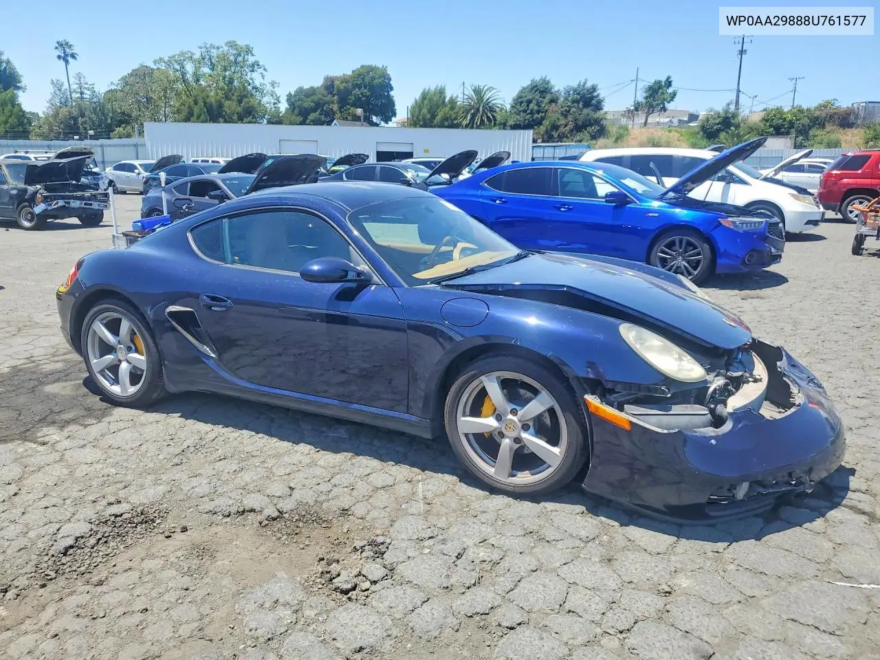 2008 Porsche Cayman VIN: WP0AA29888U761577 Lot: 57468706