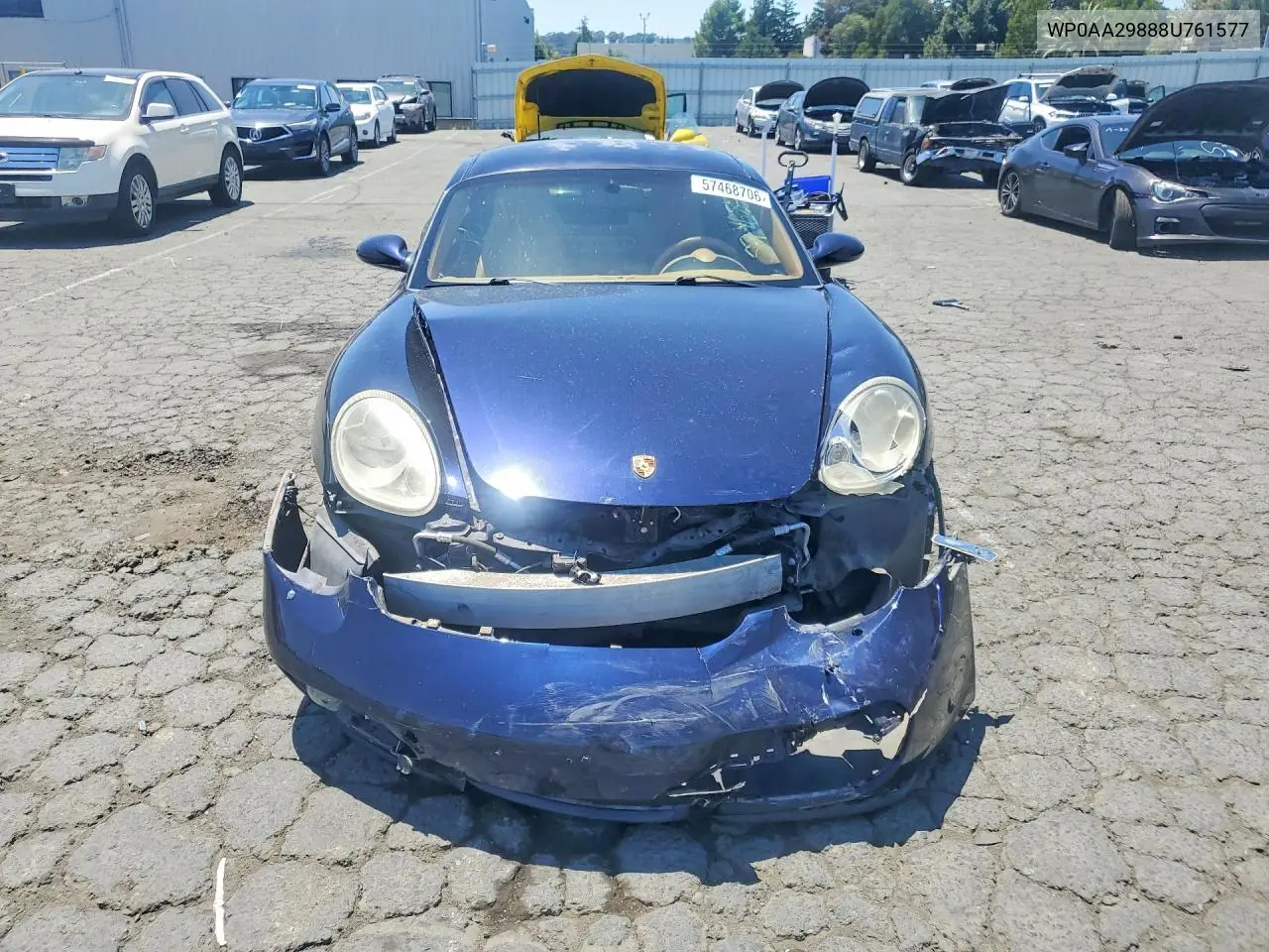 2008 Porsche Cayman VIN: WP0AA29888U761577 Lot: 57468706