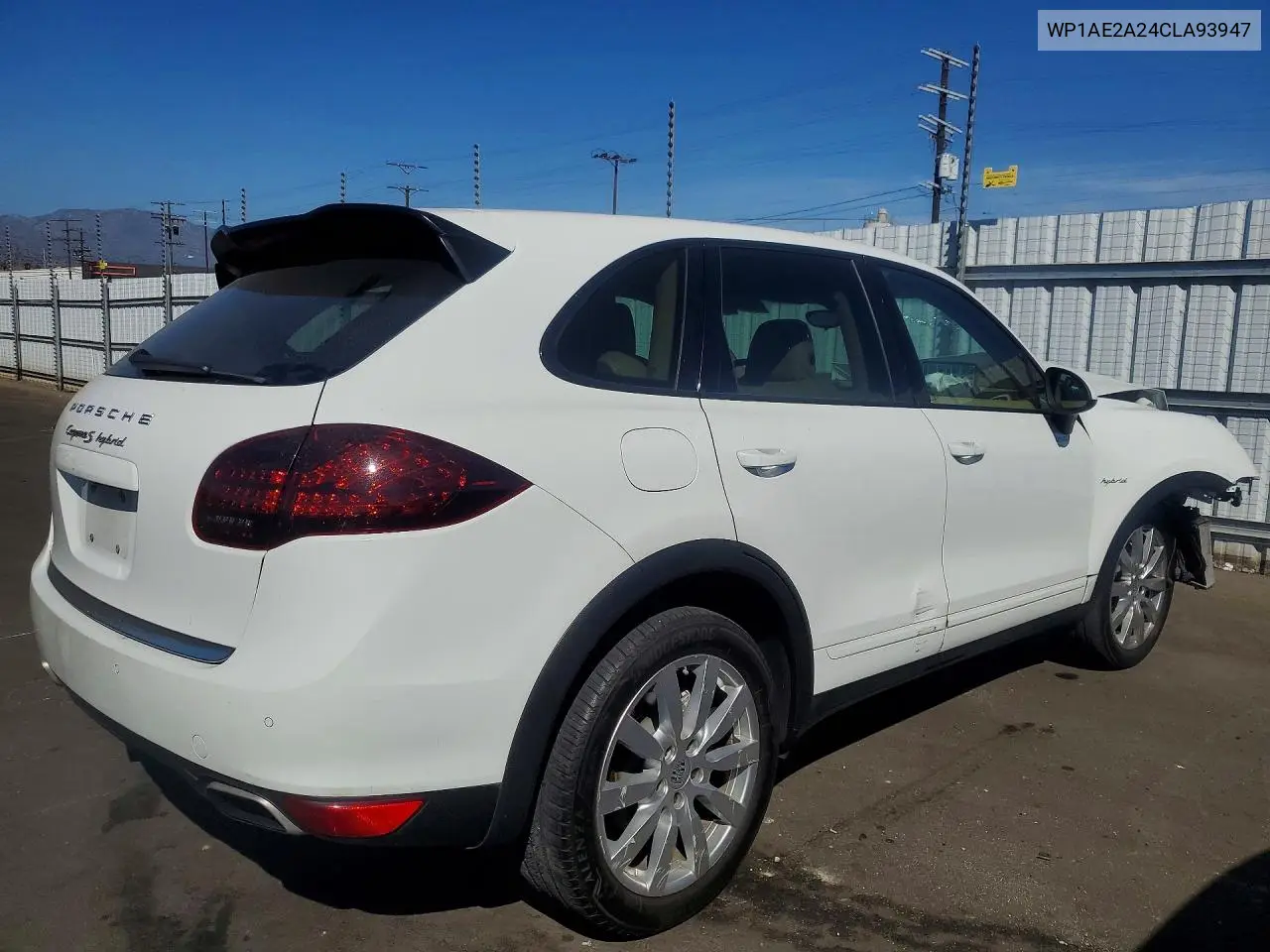 2012 Porsche Cayenne S Hybrid VIN: WP1AE2A24CLA93947 Lot: 56636276