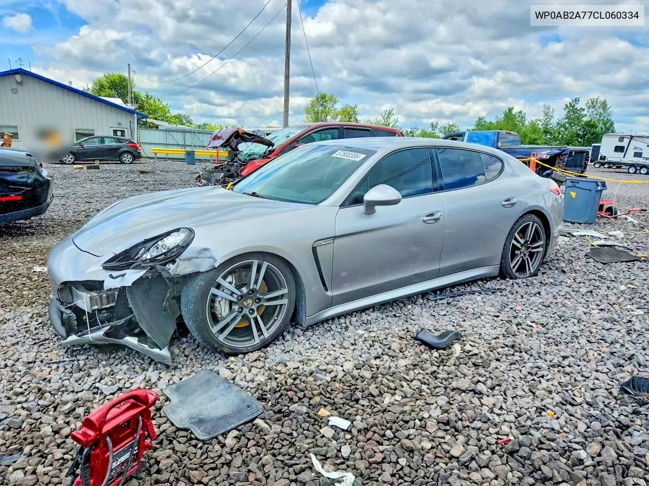 2012 Porsche Panamera S VIN: WP0AB2A77CL060334 Lot: 57500336