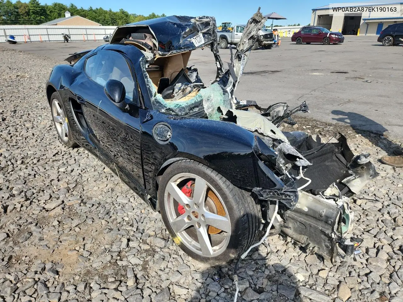 2014 Porsche Cayman S VIN: WP0AB2A87EK190163 Lot: 71727515