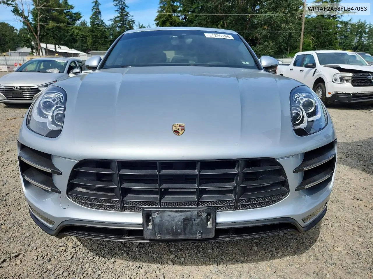 2015 Porsche Macan Turbo VIN: WP1AF2A58FLB47083 Lot: 57259196