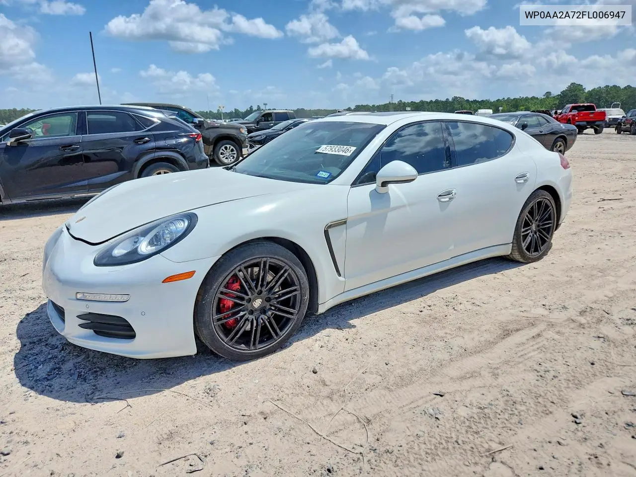 2015 Porsche Panamera 2 VIN: WP0AA2A72FL006947 Lot: 57933046