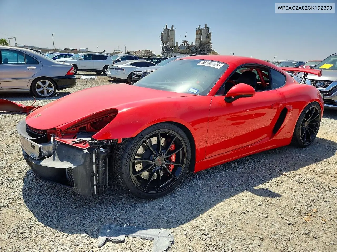 2016 Porsche Cayman Gt4 VIN: WP0AC2A82GK192399 Lot: 56549196