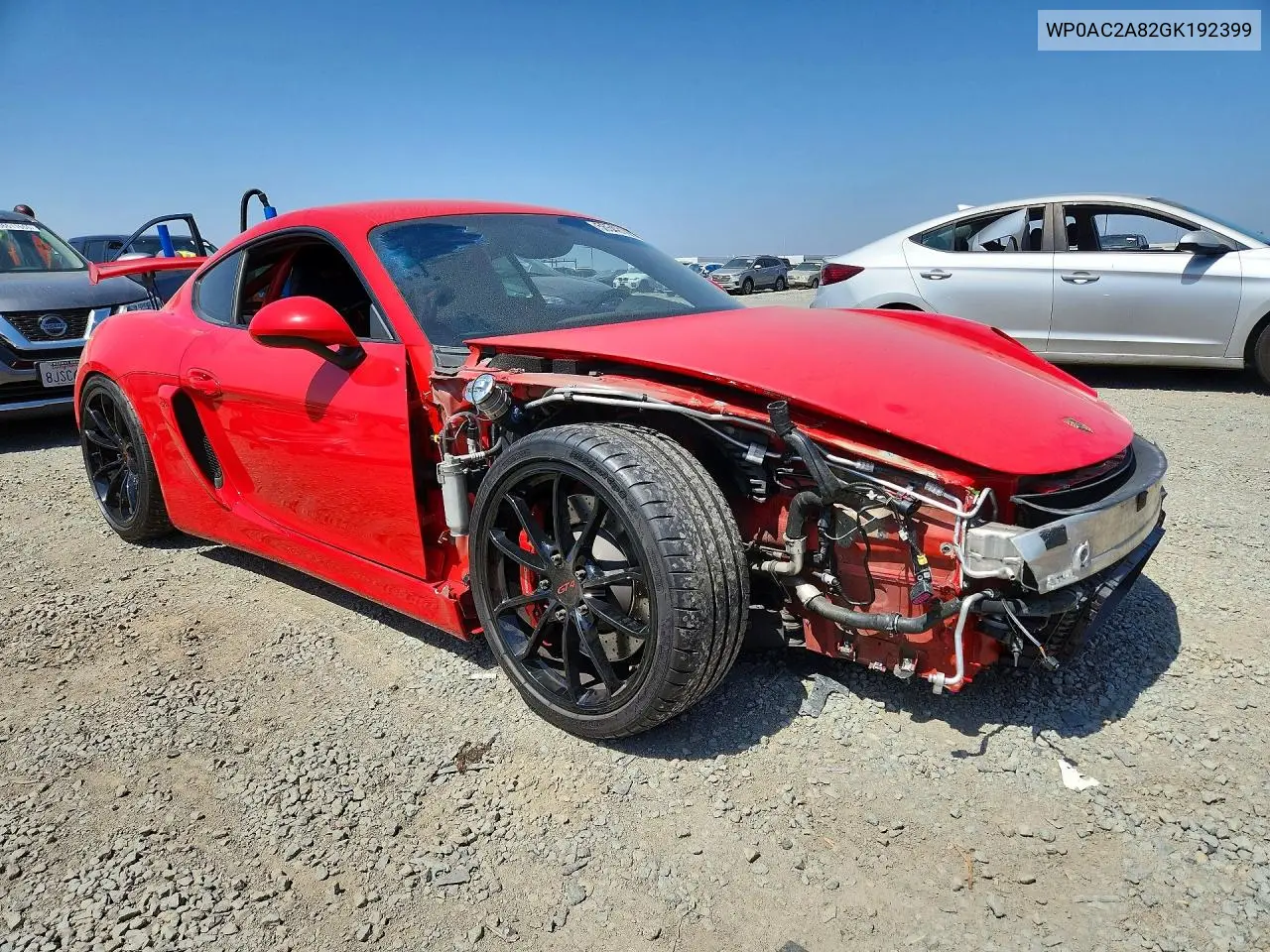 2016 Porsche Cayman Gt4 VIN: WP0AC2A82GK192399 Lot: 56549196