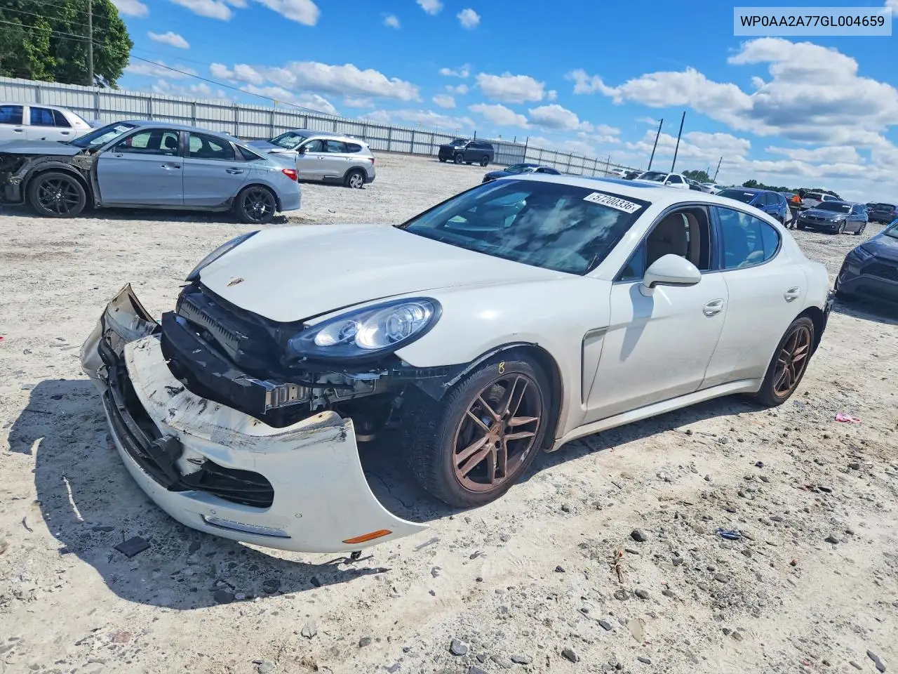 2016 Porsche Panamera 2 VIN: WP0AA2A77GL004659 Lot: 57200336