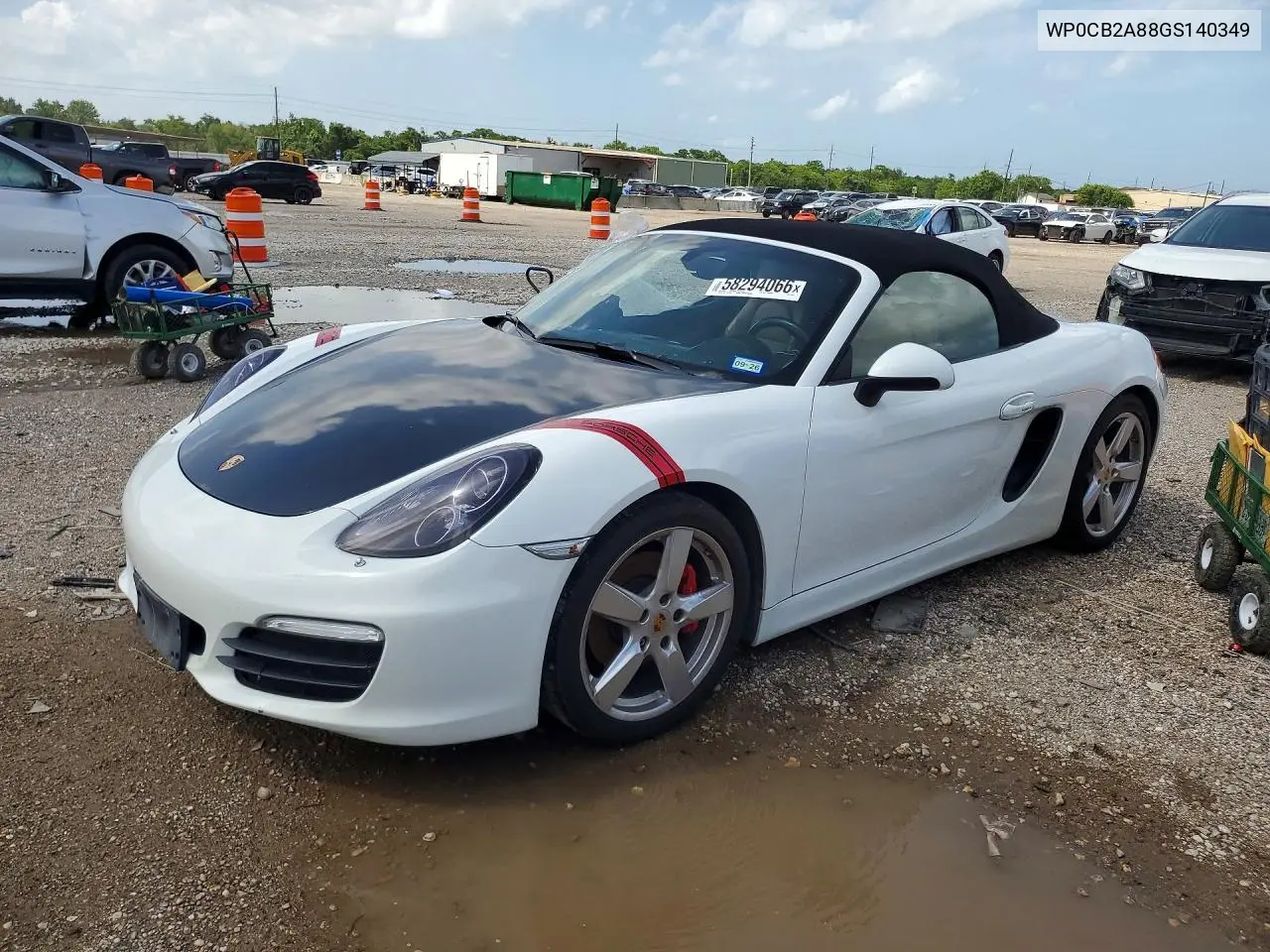 2016 Porsche Boxster S VIN: WP0CB2A88GS140349 Lot: 58294066