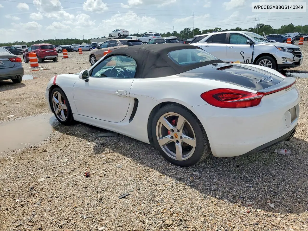 2016 Porsche Boxster S VIN: WP0CB2A88GS140349 Lot: 58294066