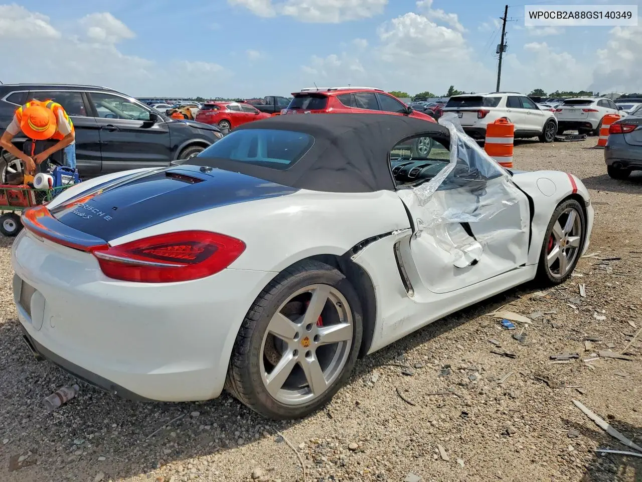 2016 Porsche Boxster S VIN: WP0CB2A88GS140349 Lot: 58294066