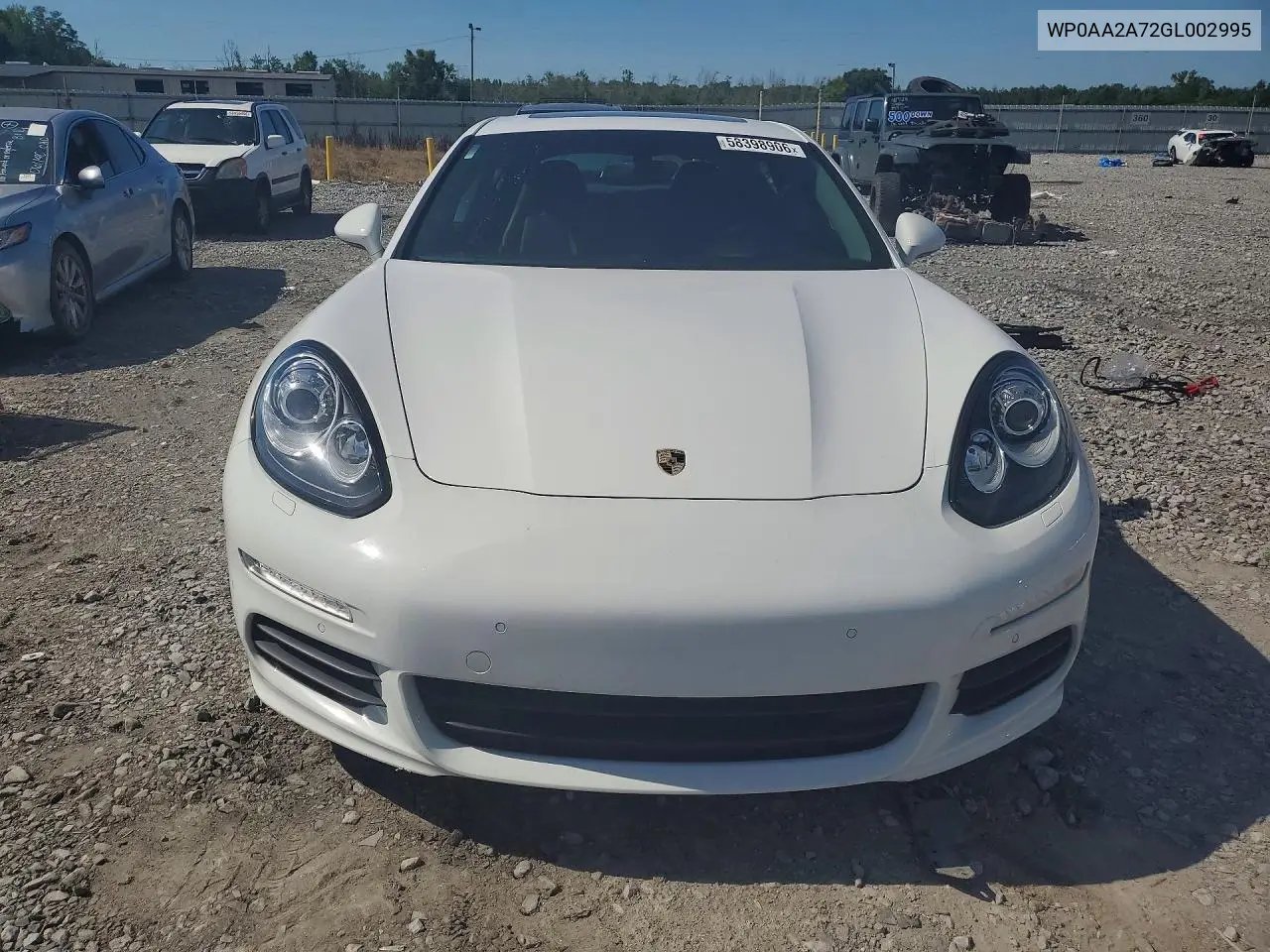 2016 Porsche Panamera 2 VIN: WP0AA2A72GL002995 Lot: 58398906