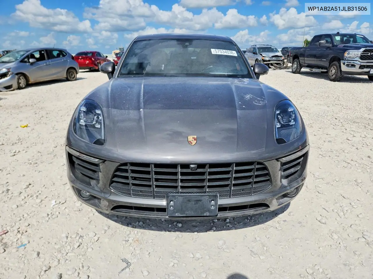 2018 Porsche Macan S VIN: WP1AB2A51JLB31506 Lot: 57034036