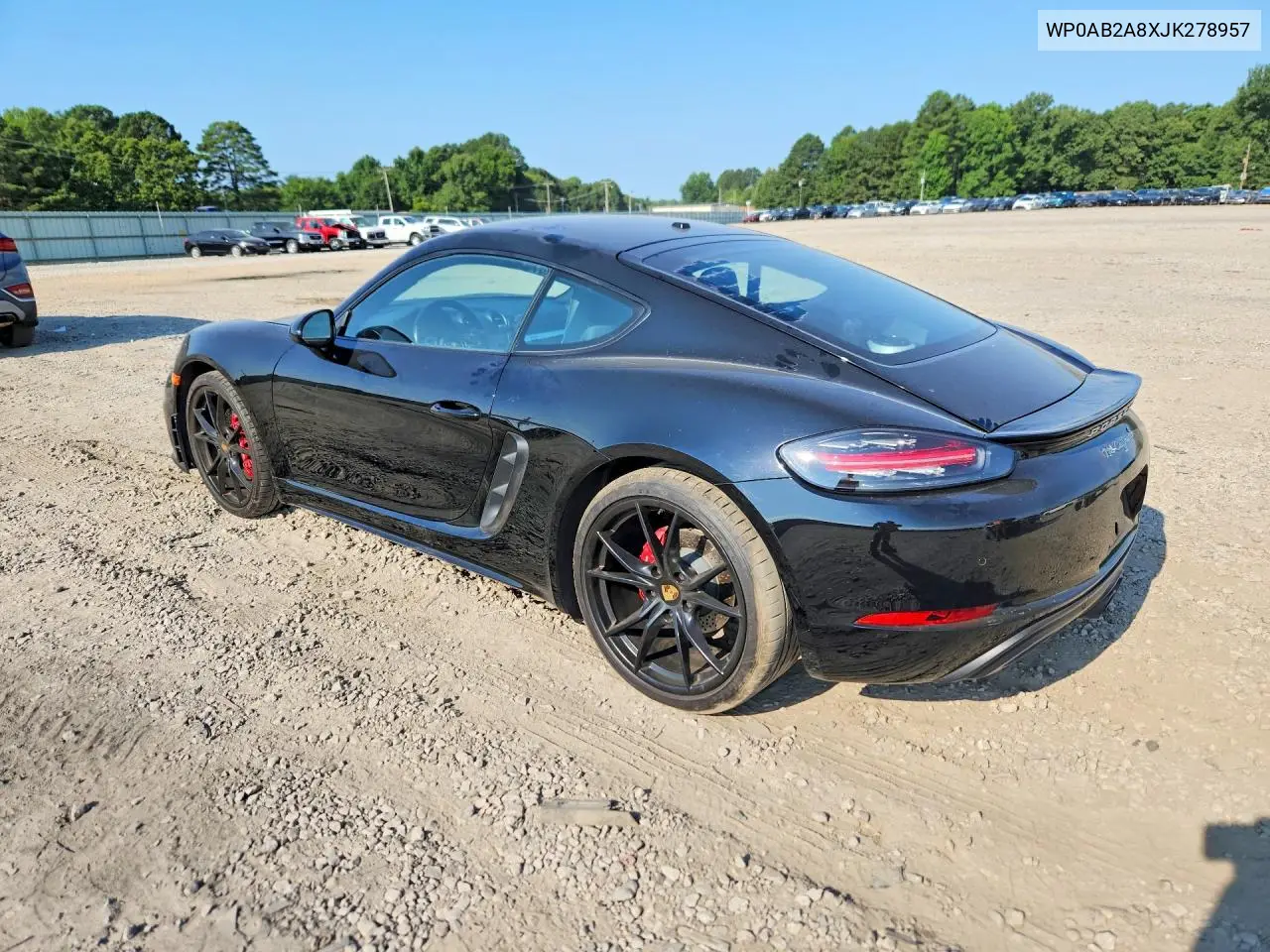 2018 Porsche Cayman S VIN: WP0AB2A8XJK278957 Lot: 59801016