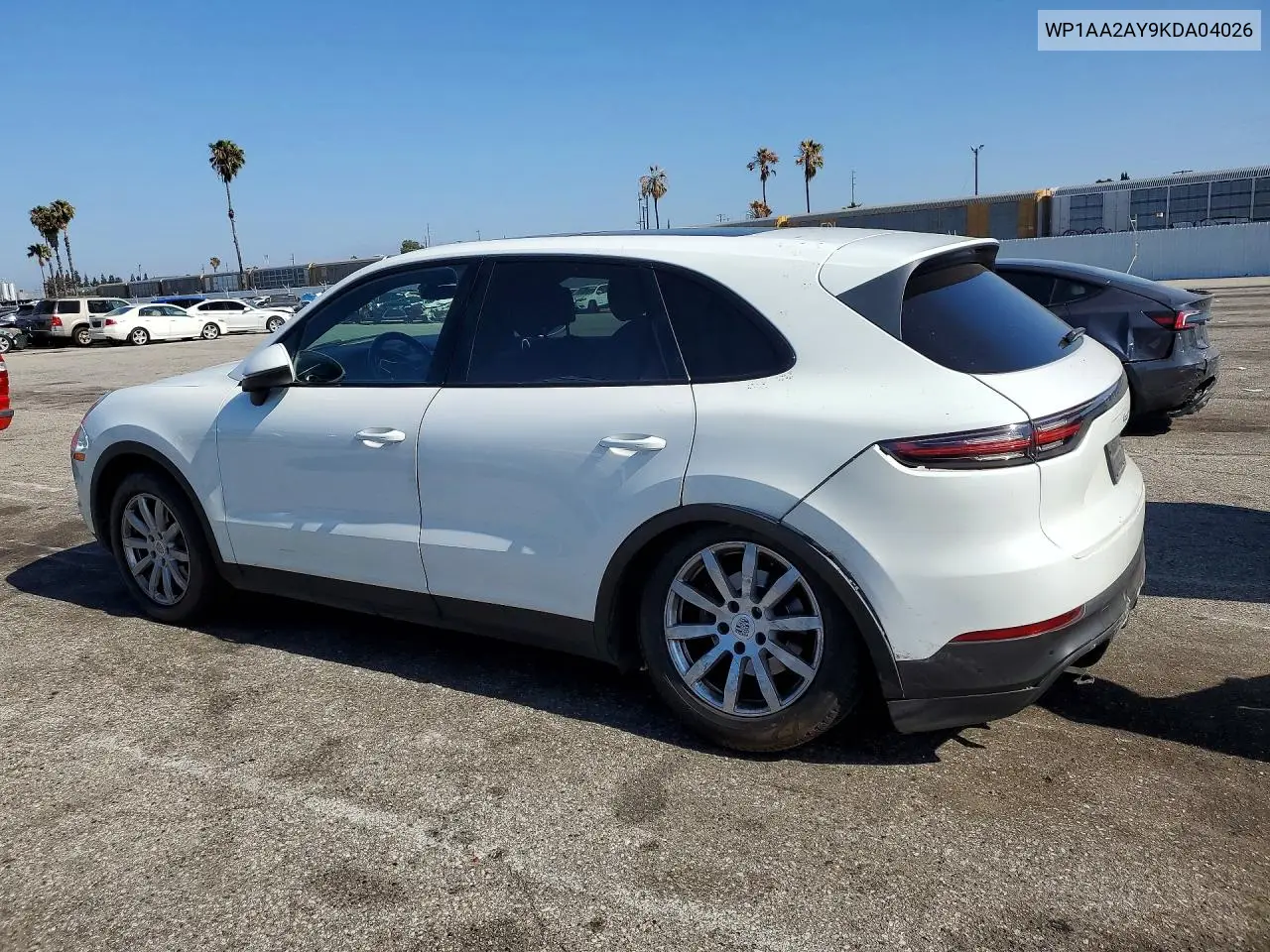 2019 Porsche Cayenne VIN: WP1AA2AY9KDA04026 Lot: 57077976