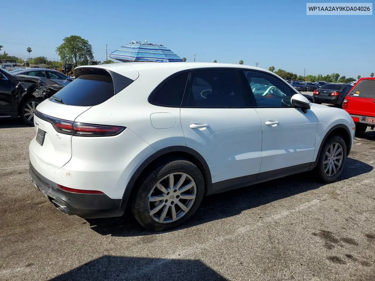 2019 Porsche Cayenne VIN: WP1AA2AY9KDA04026 Lot: 57077976
