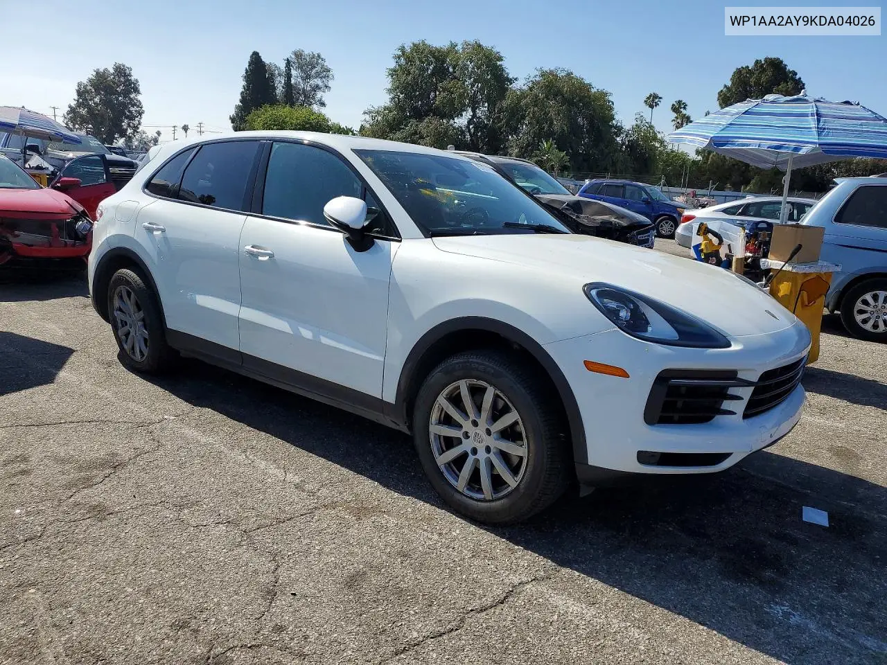 2019 Porsche Cayenne VIN: WP1AA2AY9KDA04026 Lot: 57077976