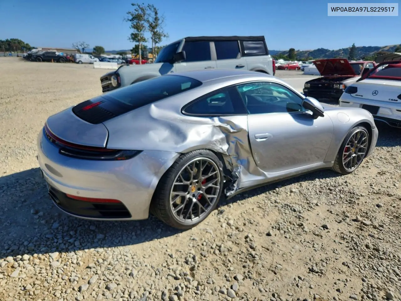 2020 Porsche 911 Carrera S VIN: WP0AB2A97LS229517 Lot: 54254226