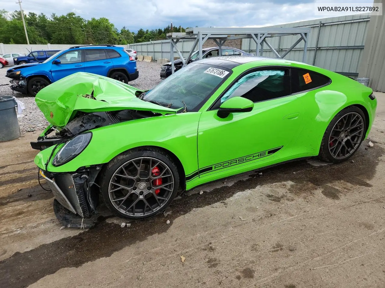 2020 Porsche 911 Carrera S VIN: WP0AB2A91LS227892 Lot: 57673186