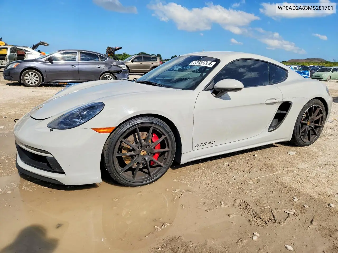 2021 Porsche Cayman Gts VIN: WP0AD2A83MS281701 Lot: 53426766