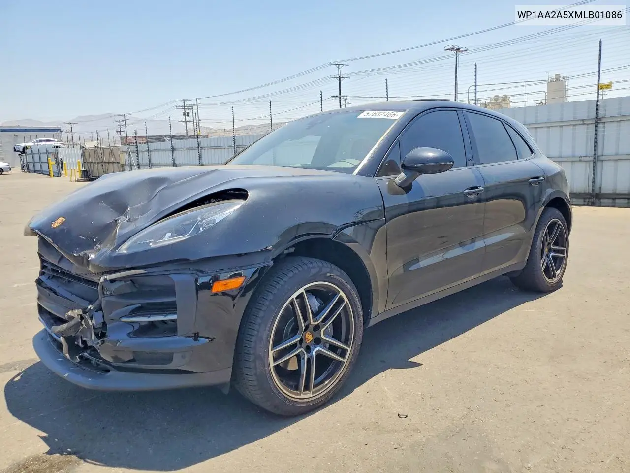 2021 Porsche Macan VIN: WP1AA2A5XMLB01086 Lot: 57632466