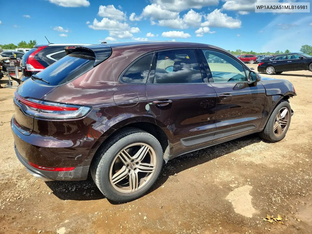 2021 Porsche Macan VIN: WP1AA2A51MLB16981 Lot: 58212696