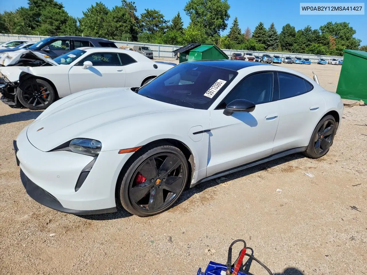 2021 Porsche Taycan 4S VIN: WP0AB2Y12MSA41427 Lot: 59713386