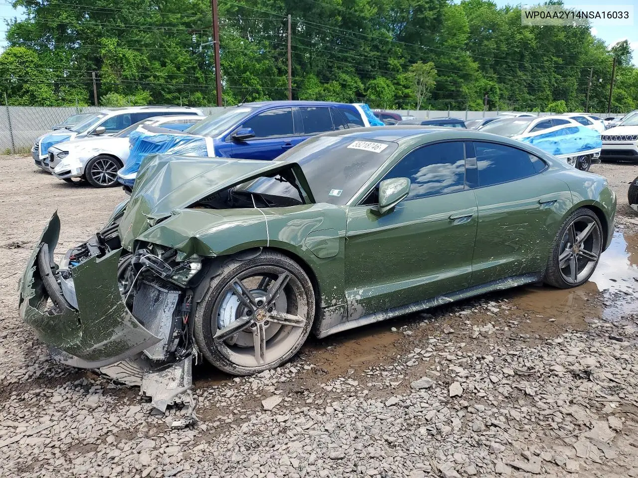 2022 Porsche Taycan VIN: WP0AA2Y14NSA16033 Lot: 55218746