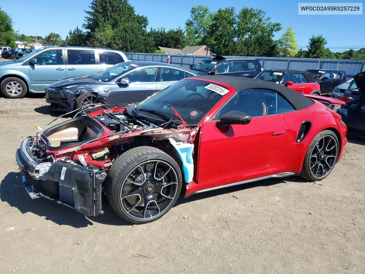 2024 Porsche 911 Turbo VIN: WP0CD2A95RS257229 Lot: 55202316