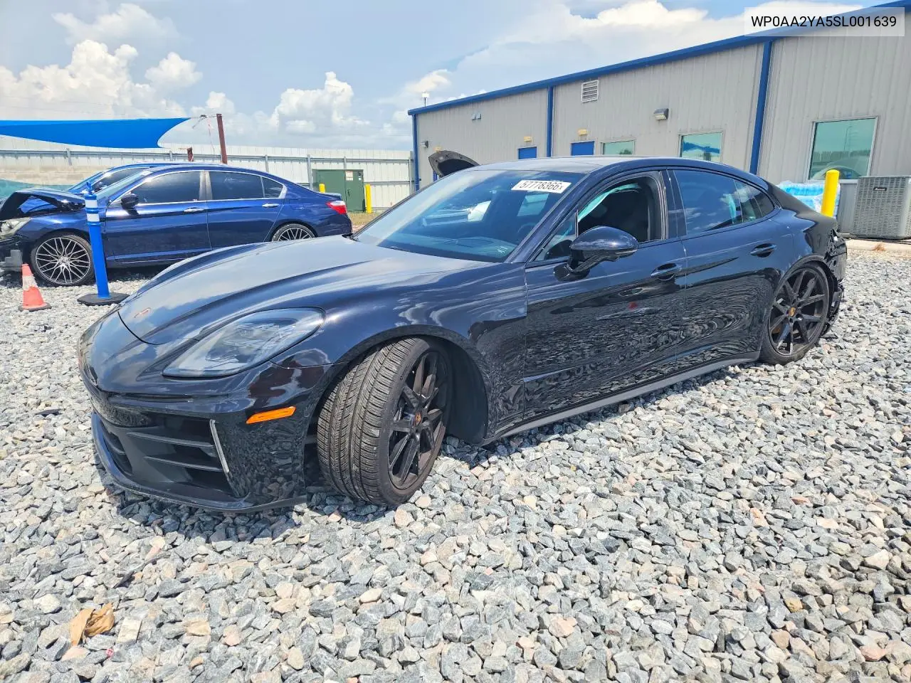 2025 Porsche Panamera Base VIN: WP0AA2YA5SL001639 Lot: 57778366